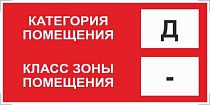 Знак категории помещения по взрывопожарной и пожарной опасности Д